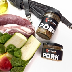 Animaldi Mokra karma dla psów z wieprzowiny - premium - WERSJA MIELONA