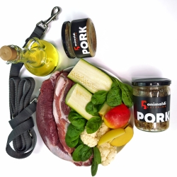 Animaldi Mokra karma dla psów z wieprzowiny - premium - WERSJA MIELONA - 9x200 g